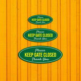 Oval Plus Please Keep Gate Closed Thank You Wall or Door Sign | Business and Workplace Signage
