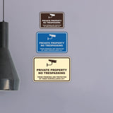 Classic Framed Private Property No Trespassing These Premises are Protected by Video Surveillance 24/7 Wall or Door Sign