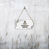 Prayer Room 5x10 Hanging Plus Wall or Door Sign | Religious Rustic Wood Sign
