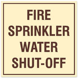 Signs ByLITA Square Fire Sprinkler Water Shut-off Sign - Easy Installation | Durable Material