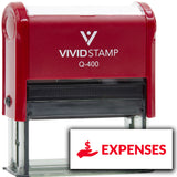 Vivid Stamp Expenses Self-Inking Rubber Stamps Teachers And Schools | Motivational Stamps For Children | Re-inkable Ink Pad