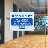 Classic Framed Plus Need Help? Ask One of Our Friendly Staff Members! Door or Wall Sign | Medical Facility Greeting & Reception