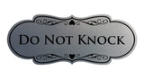 Designer Do Not Knock Wall or Door Sign