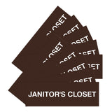 Basic Janitor's Closet Door/Wall Sign (Multipack)