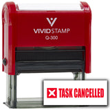 Vivid Stamp Task Cancelled Self-Inking Rubber Stamps Teachers And Schools | Motivational Stamps For Children | Re-inkable Ink Pad