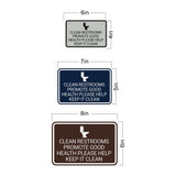 Signs ByLITA Classic Framed Clean Restrooms Promote Good Health Please Help Keep It Clean Wall or Door Sign