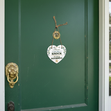 Signs ByLITA Please Do Not Knock Or Ring Doorbell' 6x6" Hanging Heart Sign | Health & Hygiene Signs