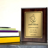 Middle Finger Novelty Funny Customizable Award Plaque |Easel Mount Option | Funny Parody Achievement Personalizable Plaques