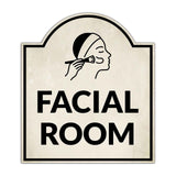 Facial Room' Headstone ? Wall/Door Restroom & Hygiene Sign