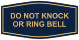 Signs ByLITA Fancy Do Not Knock Or Ring Bell Sign | Durable Plastic | Vibrant Colors | Powerful Foam Tape
