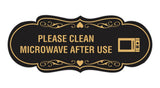 Signs ByLITA Designer Please Clean Microwave After Use Wall or Door Sign