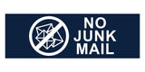 Basic No Junk Mail Wall or Door Sign