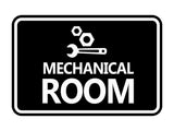 Classic Framed Mechanical Room Wall or Door Sign