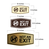 Fancy Not an Exit (Running Man) Wall or Door Sign