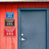 Signs ByLITA Classic Framed Place The Trash In The Proper Container Wall or Door Sign