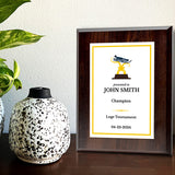Luge Customizable Wooden Award Plaque | Easel Mount Option | Achievement and Recognition Personalizable Plaques | Sports Award