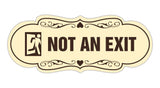 Designer Not An Exit (Runner) Wall or Door Sign