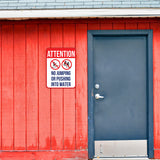 Portrait Round Plus Attention No Jumping Or Pushing Into Water Wall or Door Sign | Indoor Gym & Pool Signage