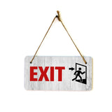 Exit 5x10 Hanging Plus Wall or Door Sign | Office Warning Signage