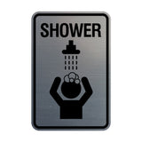 Signs ByLITA Portrait Round Shower (Single) Wall or Door Sign