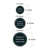 Circle Plus Mechanical & Housekeeping Storage Room Wall or Door Sign
