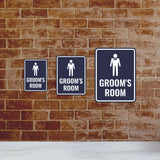 Portrait Round Plus Groom's Room Wall or Door Sign | Weddings & Events Signage