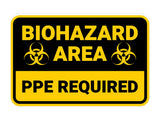 Classic Framed Plus Biohazard Area – PPE Required Door or Wall Sign | Miscellaneous Warning Signs - Industrial & Construction
