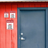Portrait Round Plus Bikini Tops Optional Beyond This Point Wall or Door Sign | Funny Naughty Decor
