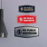 Signs ByLITA Fancy No Public Restroom Toilet Graphic Wall or Door Sign