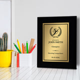 Shooting Customizable Black Frame Wooden Award Plaque | Easel Mount Option | Achievement and Recognition Personalizable Plaques