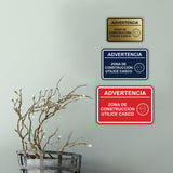 Signs ByLITA Classic Framed Advertencia Zona de construcción Utilice casco Door or Wall Sign Easy Installation | Health And Safety | Building And Hospitality