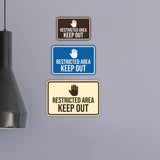 Classic Framed Restricted Area Keep Out Wall or Door Sign