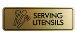Signs ByLITA Standard Serving Utensils Door or Wall Sign Easy Installation | Durable Construction | Kitchen Essentials | Hygiene | AirBnB Signs