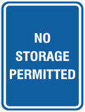 Signs ByLITA Portrait Round No Storage Permitted Sign - Laser-Engraved Lettering | Durable ABS Plastic | Vibrant Colors | Powerful Foam Tape