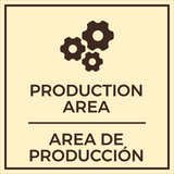 Signs ByLITA Square Production Area Door or Wall Sign | Spanish Bilingual Warehouse and Factory Sign