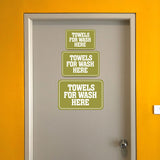 Classic Framed Plus Towels For Wash Here Wall or Door Sign | Home Decor