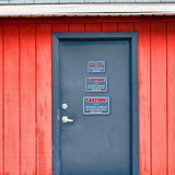 Classic Framed Plus Caution: Property Guarded By Lead Injection Specialist Door or Wall Sign | Home Security