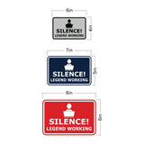 Classic Framed Silence! Legend Working Wall or Door Sign