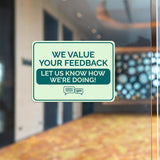 Classic Framed Plus We Value Your Feedback – Let Us Know How We’re Doing! Door or Wall Sign | Medical Facility Greeting & Reception