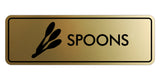 Signs ByLITA Standard Spoons Door or Wall Sign Easy Installation | Durable Construction | Kitchen Essentials | Hygiene | AirBnB Signs