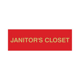 Basic Janitor's Closet Door/Wall Sign (Multipack)