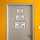 Classic Framed Plus Children’s Area – No Pets Allowed Door or Wall Sign | Children's Warning and Safety Signs
