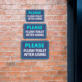 Classic Framed Plus Please Flush Toilet After Using Door or Wall Sign | Bathroom Signage