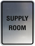 Signs ByLITA Portrait Round Supply Room Sign - Laser-Engraved Lettering | Durable ABS Plastic | Vibrant Colors | Powerful Foam Tape