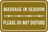 Classic Framed Plus Massage In Session Please Do Not Disturb Door or Wall Sign | Hospitality Signage