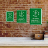Portrait Round Plus Dialysis Treatment In Progress Wall or Door Sign | Patient-Specific Rooms
