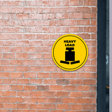 Circle Plus Heavy Load Wall or Door Sign | Easy Installation | Office & Building Warning Signage