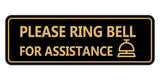 Standard Please Ring Bell for Assistance (Bell) Wall or Door Sign