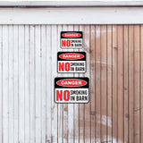 Classic Framed Plus Danger No Smoking In Barn Door or Wall Sign | Farm/Barn Warning Signage