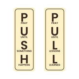Signs ByLITA Vertical Push and Pull - Christian Door Signs (Christian Motivational Acronym) Door Sign